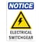 Signmission OSHA Notice, 5" Height, Electrical Switchgear Sign With Symbol, 5" X 3.5", Portrait OS-NS-D-35-V-11703 - alternate 1